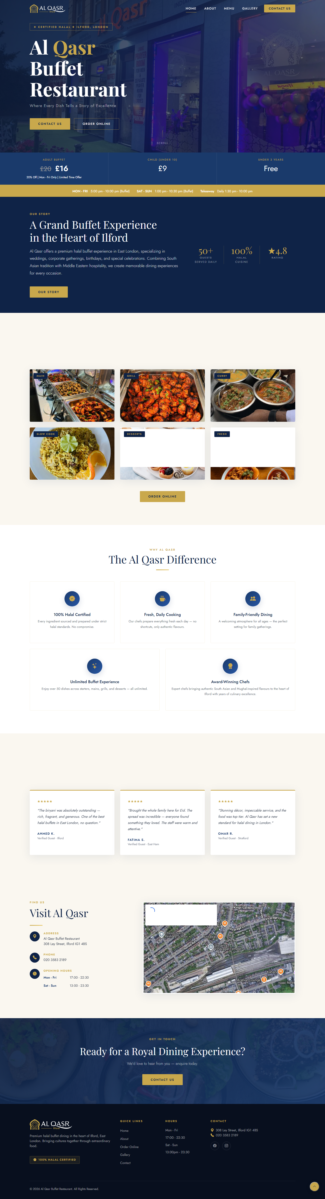 Al Qasr Buffet Restaurant website